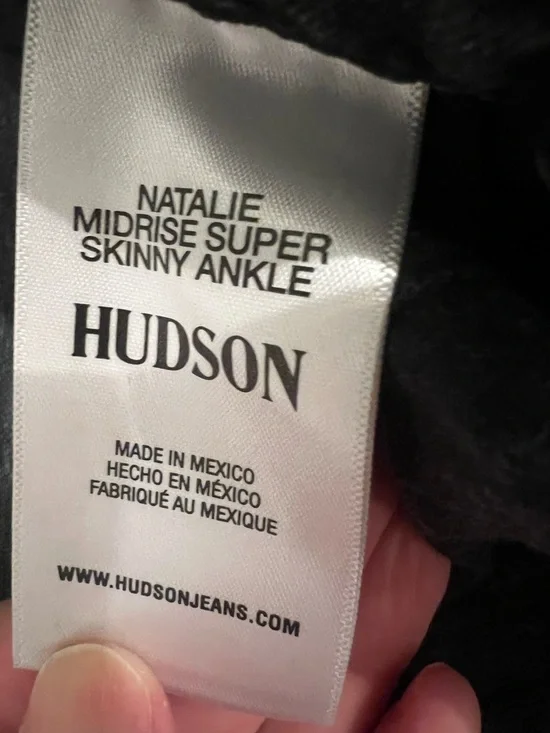 Hudson Natalie Midrise Super Skinny Ankle | Size 28 | Black Denim | Like New - Picture 14 of 15